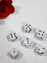 Load image into Gallery viewer, Craft Beads White Dice 10 Grams Pack