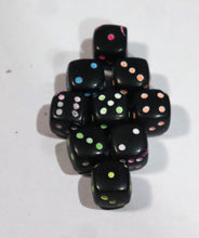 Load image into Gallery viewer, Craft Beads Black Dice 10 Grams Pack