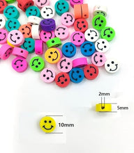 Load image into Gallery viewer, Smiley Craft Beads for Jewelry Making, Bracelets, Necklaces, Key Chains etc - 10 Grams Pack Mixed Colour