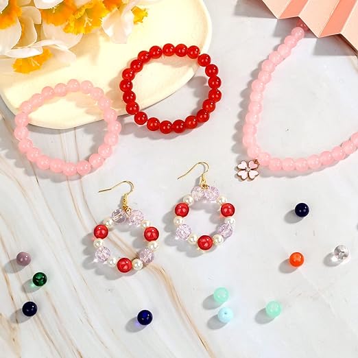 Glass Beads 8MM for Bracelets Jewelry Making,Earring, Necklaces - Main Image