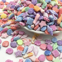 Load image into Gallery viewer, Bracelet Beads-Acrylic Beads Mini Sea Shell Fish Starfish Spacer Beads with Hole