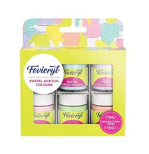 Load image into Gallery viewer, Fevicryl Multi Surface Pastel Acrylic Colours Kit 6 Shades X 15Ml