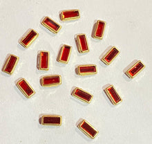 Load image into Gallery viewer, Coloured glass Kundan Stone (Flat Back Framed) - Rectangle shape