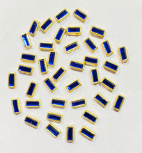 Load image into Gallery viewer, Coloured glass Kundan Stone (Flat Back Framed) - Rectangle shape