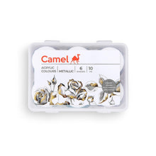 Load image into Gallery viewer, Camel Fabrica Acrylic Metallic Color - 10ml each, 6 Shades