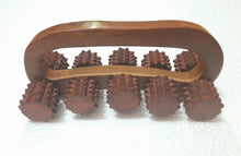 Load image into Gallery viewer, Wooden Hand Massager 10 Roller Stress Acupressure Touch | Perfect for Gifting and Health
