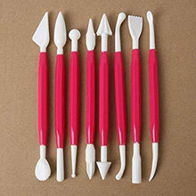 Load image into Gallery viewer, Eshwarshop 8Pcs/ 16 Patterns Fondant Cake Decorating Flower Sugar Craft Modelling Tools Clay Tool
