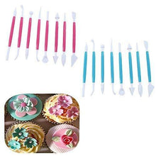Load image into Gallery viewer, Eshwarshop 8Pcs/ 16 Patterns Fondant Cake Decorating Flower Sugar Craft Modelling Tools Clay Tool