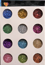 Load image into Gallery viewer, Glitter Powder And Art Decoration set of 12 for Nail Art, Craft work, Art & Craft