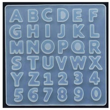 Load image into Gallery viewer, Resin Silicone Mould Alphabet and Number 4 mm Thick & 0.75 Inches