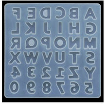 Load image into Gallery viewer, Resin Silicone Mould Alphabet and Number 4 mm Thick & 0.75 Inches