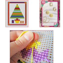 Load image into Gallery viewer, Plastic Cross Stitch Canvas Sheet/size 12.5X10 Inches Embroidery Thread