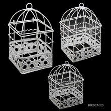 Load image into Gallery viewer, Bird Metal Cage (Set 3pcs) Square Plane With Wall Hanging