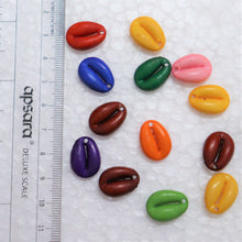 Load image into Gallery viewer, Multi Colors Mixed Drilled Cowrie Seashells Shells with Hole 12 mm & 17 mm - For Jeweler/Accessories.