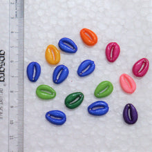 Load image into Gallery viewer, Multi Colors Mixed Drilled Cowrie Seashells Shells with Hole 12 mm & 17 mm - For Jeweler/Accessories.