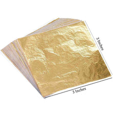 Load image into Gallery viewer, Gilding Gold Foil Paper (Pack of 25 Sheets) (3x3 Inch)