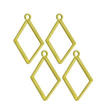 Load image into Gallery viewer, Pendant Earrings For Resin Art Rhombus Shape Bezels Pack of 4