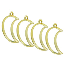 Load image into Gallery viewer, Pendant Earrings For Resin Art Crescent Moon Shape Bezels Pack of 4