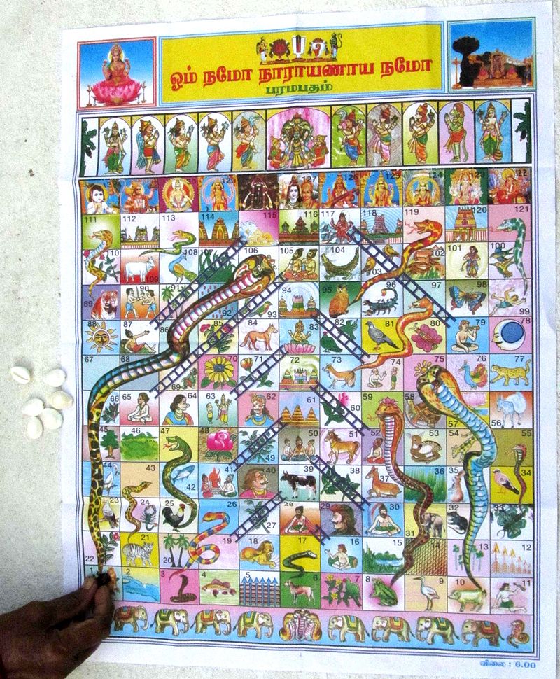 Snakes and Ladders - Paramapadham With Dayakattai  Set contains Paramatham & Dhayakattai