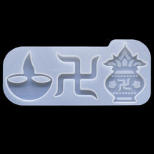 Load image into Gallery viewer, Resin Silicone Mould Diya Swastik Kalash