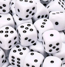 Load image into Gallery viewer, Craft Beads White Dice 10 Grams Pack