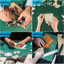 Load image into Gallery viewer, A2 Cutting Mat- Double Sided Flexible Cutting Mat, A2 Size (24 X 18 inch), with Marked Pattern and Grids (Green)
