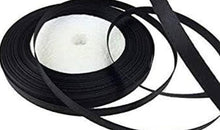 Load image into Gallery viewer, Satin Ribbon 1Inches Width Used In Gift Packaging Decorations Art & Carft Dresses Black Embroidery