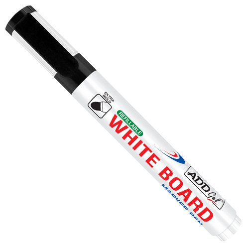 Add Gel White Board Marker Black/ Pack of 2 Markers Pens