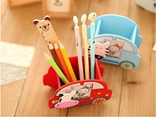 Load image into Gallery viewer, Wooden Car Shape &amp; Animal Design Pen Stand
