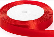 Load image into Gallery viewer, Satin Ribbon 1Inches Width Used In Gift Packaging Decorations Art & Carft Dresses Red Embroidery