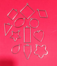 Load image into Gallery viewer, Silver Metal Jewelry Mould for Resin Set of 12 Piece