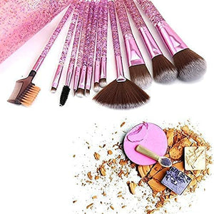 Makeup Brush Set 12PC (Shiny purple)