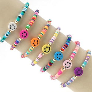 Smiley Craft Beads for Jewelry Making, Bracelets, Necklaces, Key Chains etc - 10 Grams Pack Mixed Colour