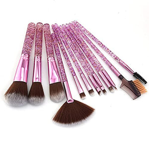 Makeup Brush Set 12PC (Shiny purple)