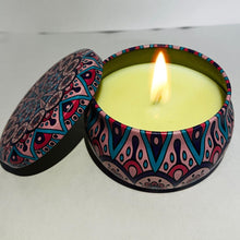Load image into Gallery viewer, Aromatherapy Candles in Eco Friendly Printed Tin
