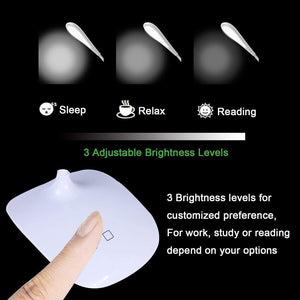 360 Degree Flexible study Lamp with 3 Brightness Levels - Portable, Rechargeabl