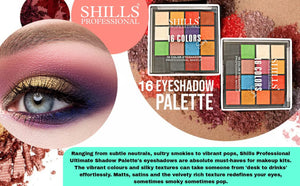 SHILLS PROFESSIONAL 16 colors Eyeshadow Palette  Multicolor