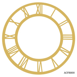 Acrylic Clock Frame Roman Nos Gold 8Inch