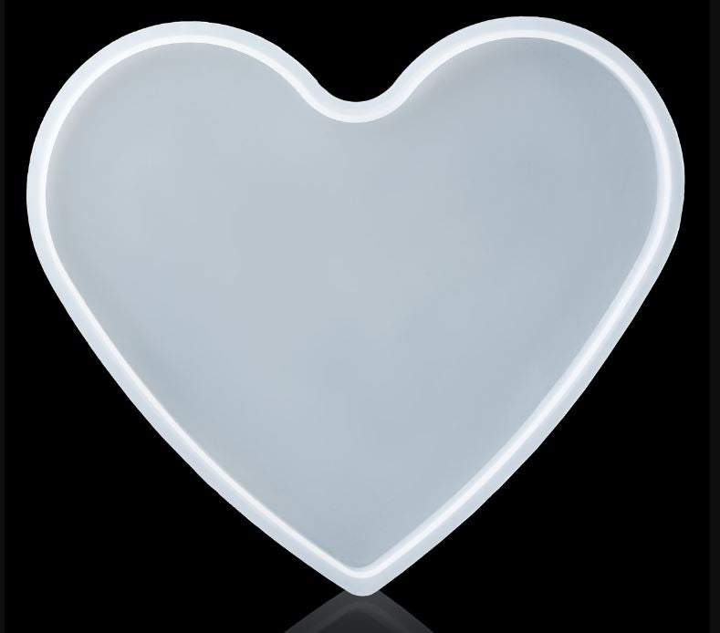 RESIN- Silicone Mould Heart 10MM Deep 8 IncH