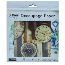 Load image into Gallery viewer, Decoupage Paper 12 X 12 Inch Vintage Wall Clock
