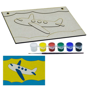 MDF Air Craft Cutout With Brush & Water Colors 3D