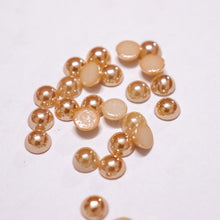 Load image into Gallery viewer, Flat Back without Frame Golden Pearl Kundan Round 6mm 50grms
