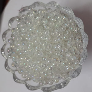 Transparent Beads- 6mm white