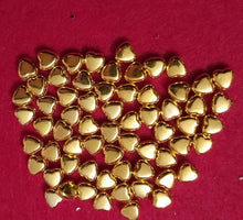 Load image into Gallery viewer, Gold Heart Beads for Jewllery making M11
