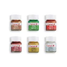Load image into Gallery viewer, Camel Fabrica Acrylic Metallic Color - 10ml each, 6 Shades
