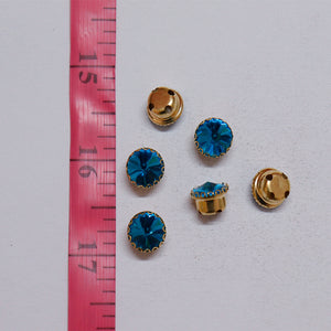 Round Shape Crystal Stone/Kundan 8mm (1 Piece)