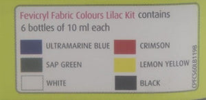 Fevicryl Fabric Colors Soft 6 shades 10 ML Each