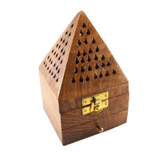 Load image into Gallery viewer, Wooden Dhoop Batti Stand Pyramid Shape - 2 Sizes

