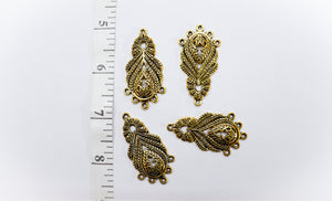 Antique Metal Gold Charms- Pack of 4