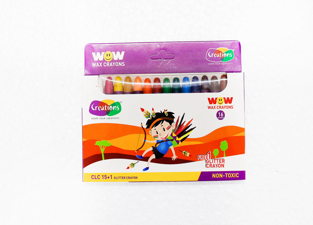 Creation Wax Jumbo Crayons 16 Shades(8mm * 75mm)